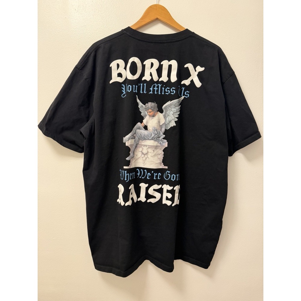 Born X Raised Cherub "You'll Miss Us When We're Gone" Black T Shirt Men's 3XL